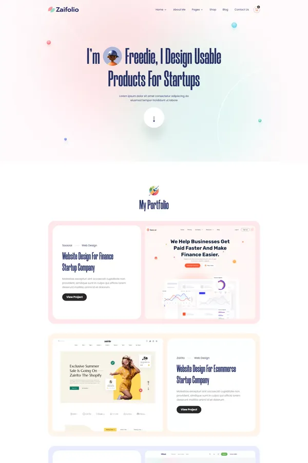 Zaifolio - Webflow Portfolio Template | Flowzai