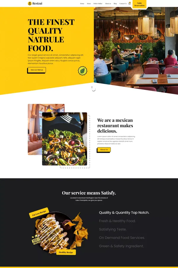 Restzai - Webflow Restaurant Template | Flowzai