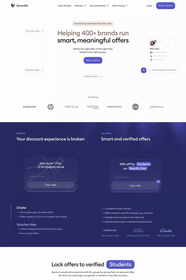 Gocertify | Reward Management Platform for Retailers - Landing design inspiration