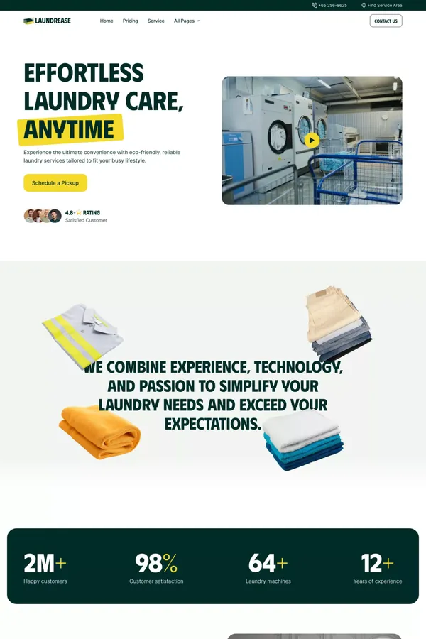 LaundrEase - SEO-Friendly Template for Laundrie — Framer Marketplace