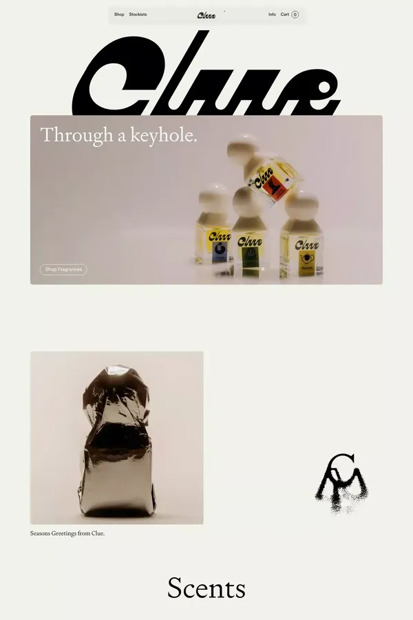 Clue Perfumery - Ecommerce design inspiration