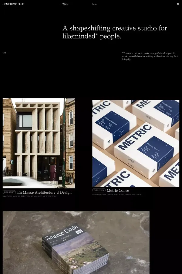 Something Else - Portfolio design inspiration