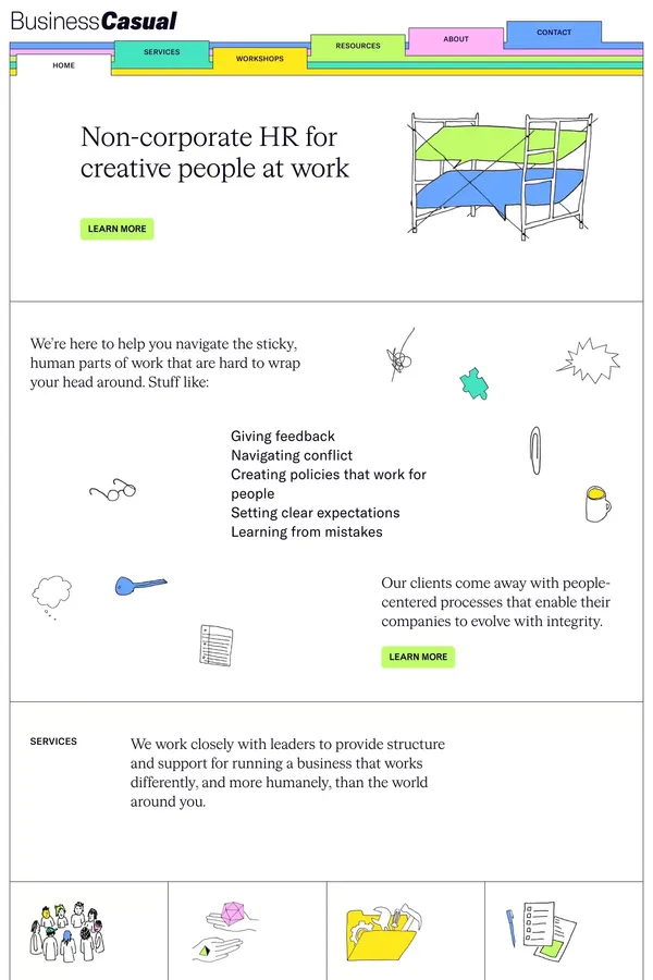 Business Casual - Landing design inspiration