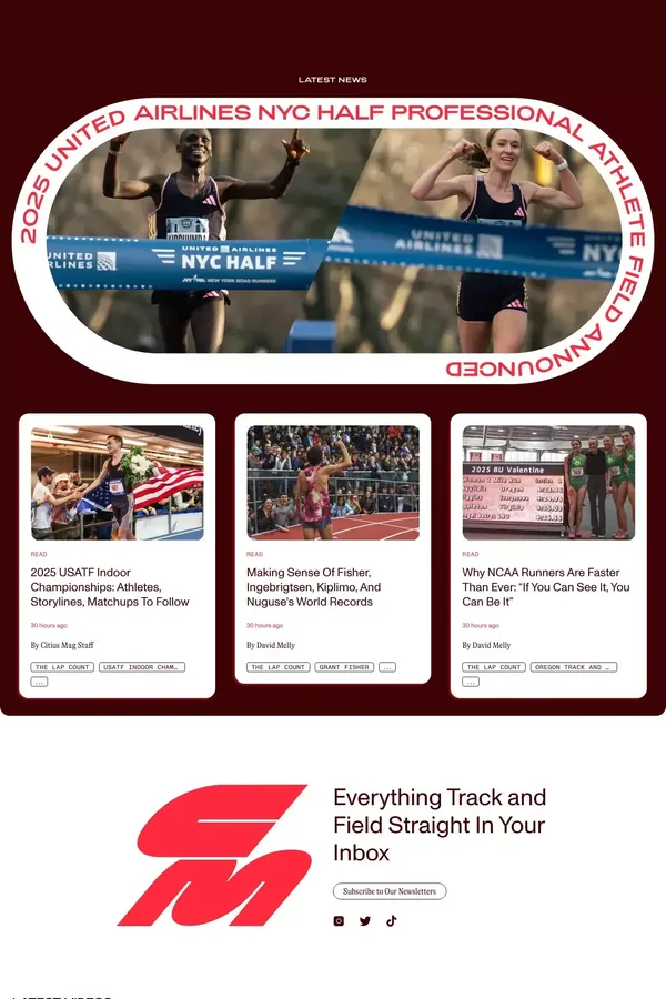 CITIUS MAG | Track and Field News, Podcasts, Analysis, Commentary and More - Blog design inspiration