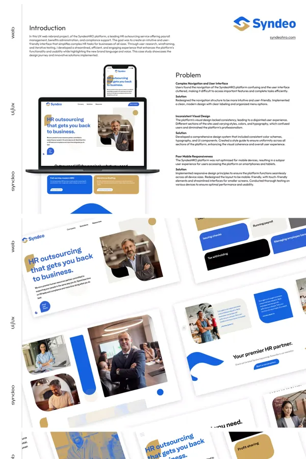 HR Outsourcing that gets you back to business - Product page design inspiration