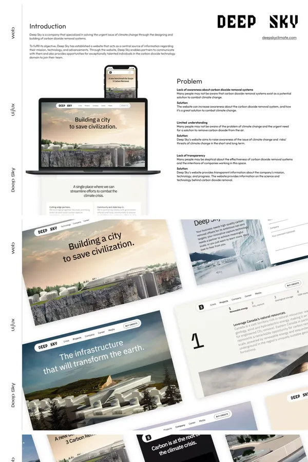 Deep Sky - Carbon Dioxide Removal at Scale - Product page design inspiration