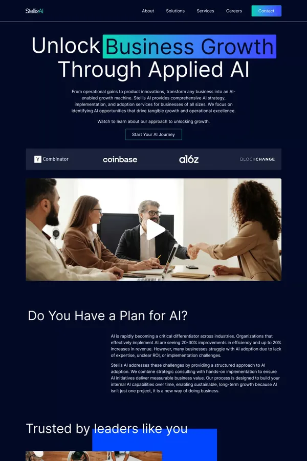 Stellis AI - Product page design inspiration