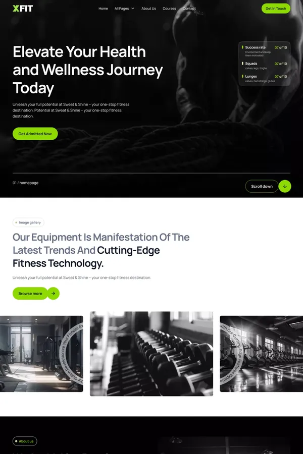 X-fitness Professional Gym Template