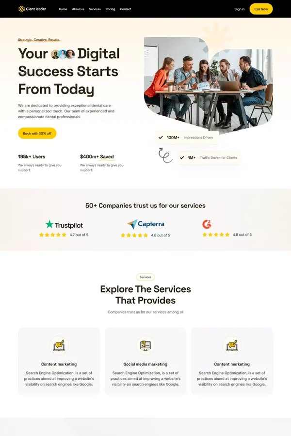 GiantLeader â Marketing Agency Website Template
