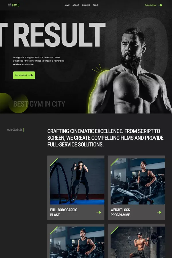 FC10 Gym Perfect Template for Gyms & Studios