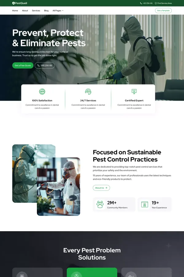 PestQuell Pest Control Service Framer Template