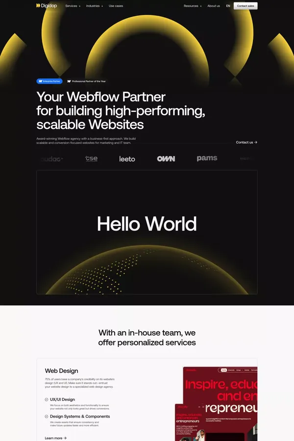 Digidop | Web Design,  Development & SEO Agency - Landing design inspiration
