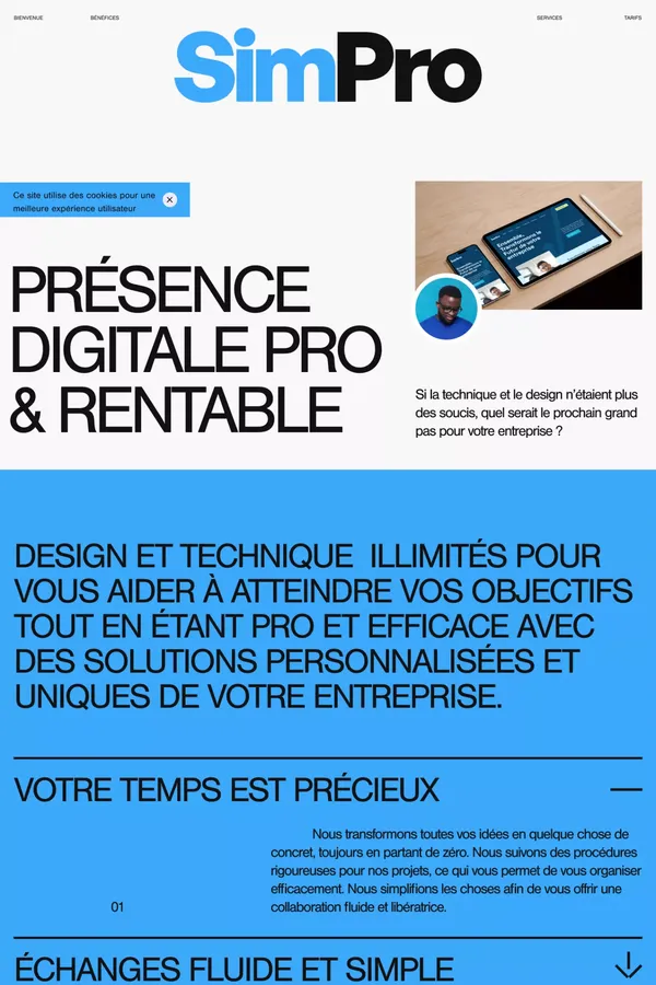 SimPro - Design et Technique en illimités - SimPro | Design & Technique en illimités - Landing design inspiration