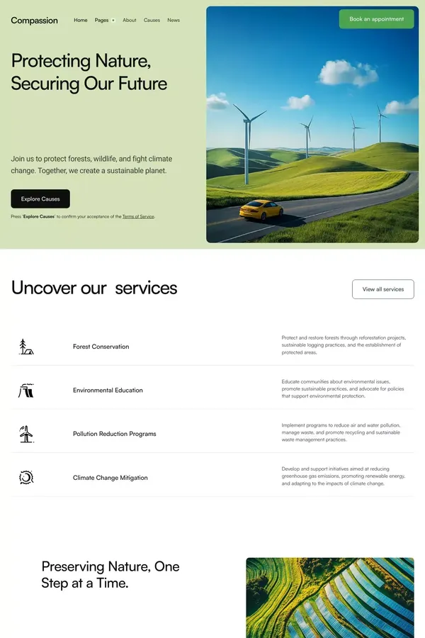 Compassion - Webflow HTML Website Template - Template design inspiration