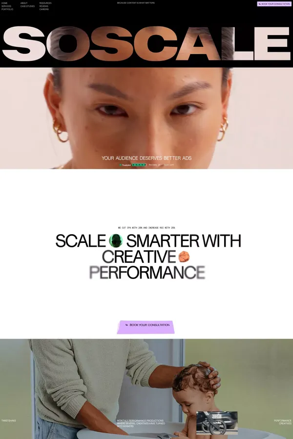 SoScale | Because content is what matters - Portfolio design inspiration