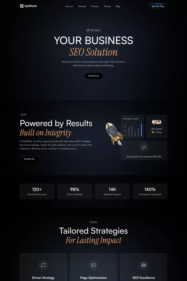 OptiRank - SEO Agency Website Template