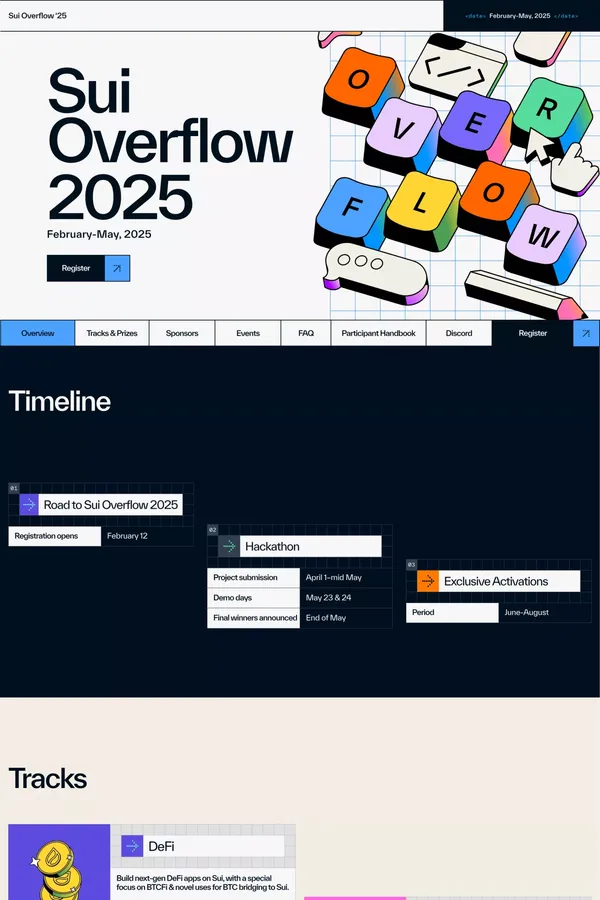 Sui Overflow 2025 Hackathon - Other design inspiration