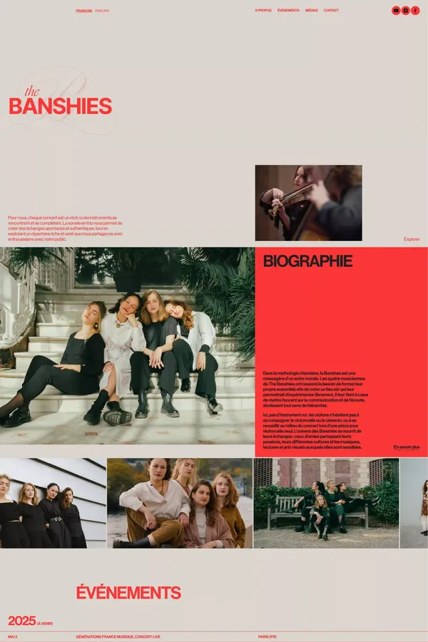 The Banshies - Portfolio design inspiration