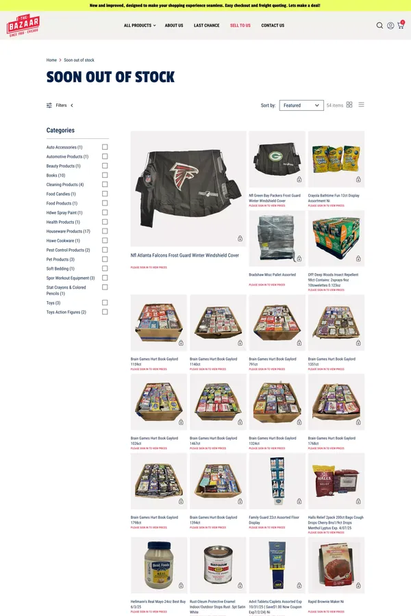 SOON OUT OF STOCK

        – The Bazaar Inc