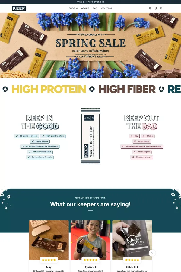 Keep Bars - All Natural 20g Muscle Focused Protein Bars & added BCAAs!