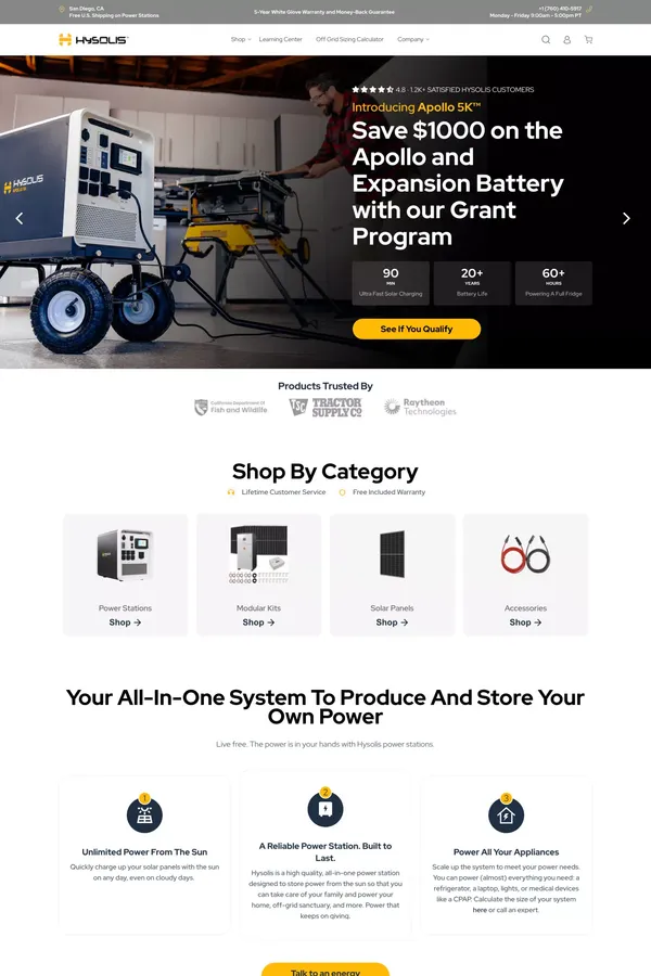Hysolis: Off Grid Portable Solar Power Systems