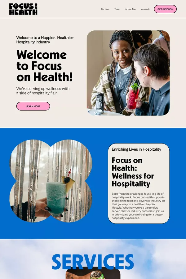 Focus on Health: Wellness for Hospitality - Landing design inspiration