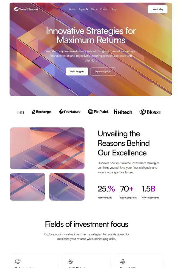 Wealthhaven - Webflow HTML website template - Template design inspiration