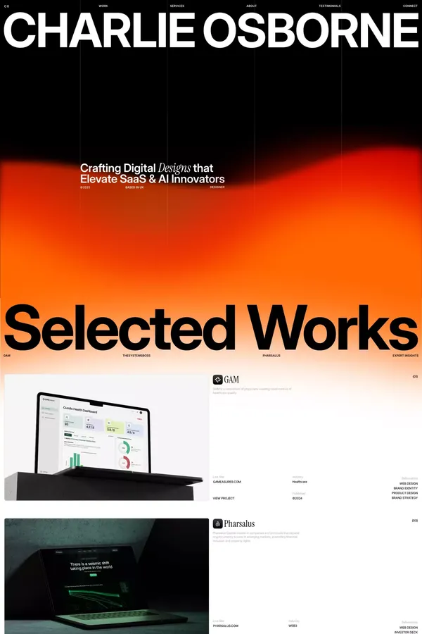 Charlie Osborne - Digital Designer - Portfolio design inspiration