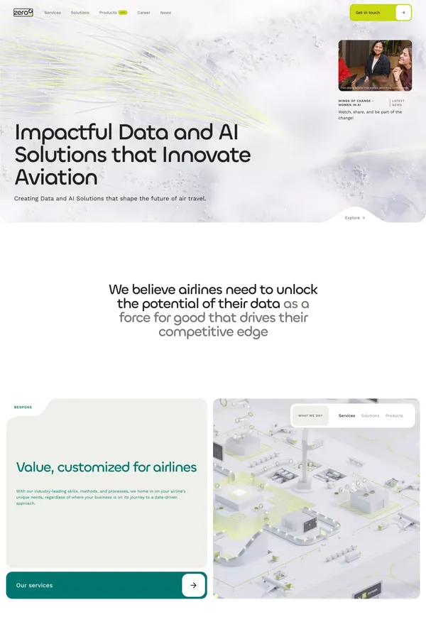 Transforming Aviation with Data Science and AI Innovation - Landing design inspiration