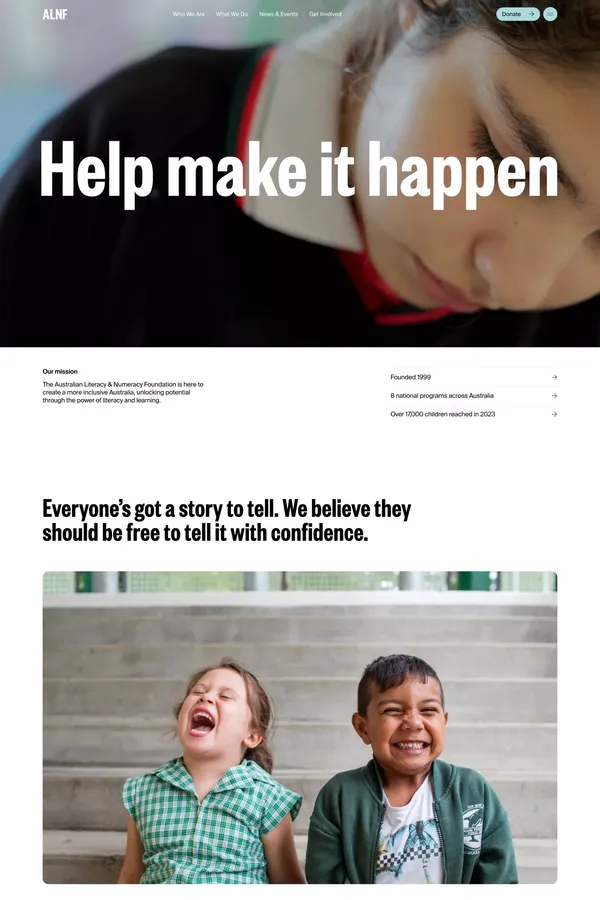 The Australian Literacy and Numeracy Foundation | ALNF - Other design inspiration