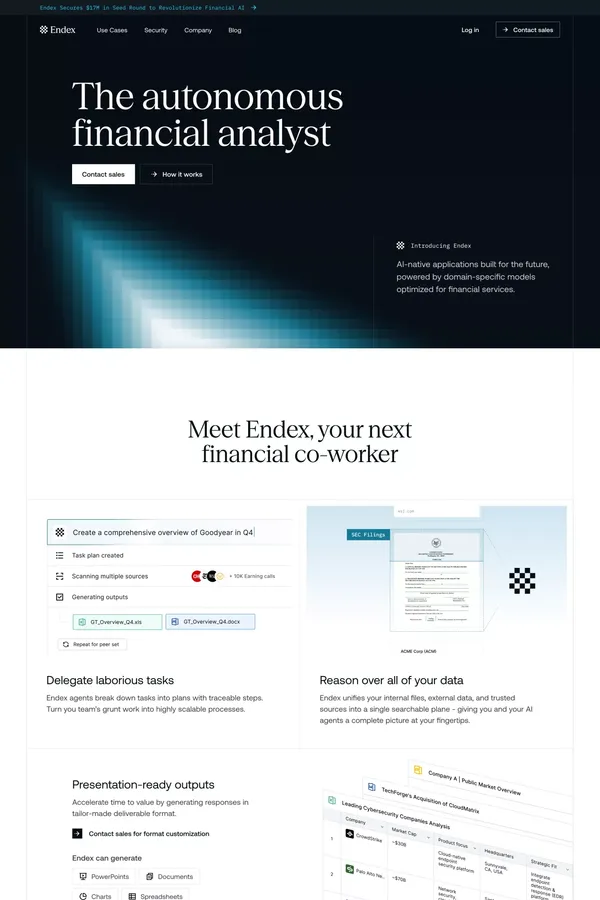 Endex | The autonomous financial analyst