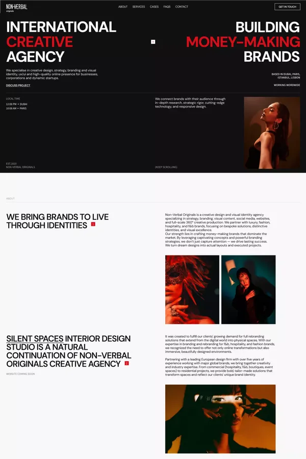 Non-Verbal Originals Creative Agency - Portfolio design inspiration