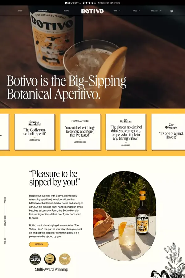 Botivo - Landing design inspiration