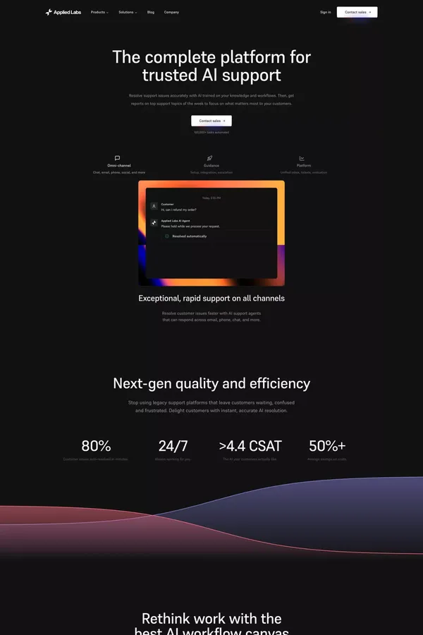 Applied Labs | Automate Work - Landing design inspiration