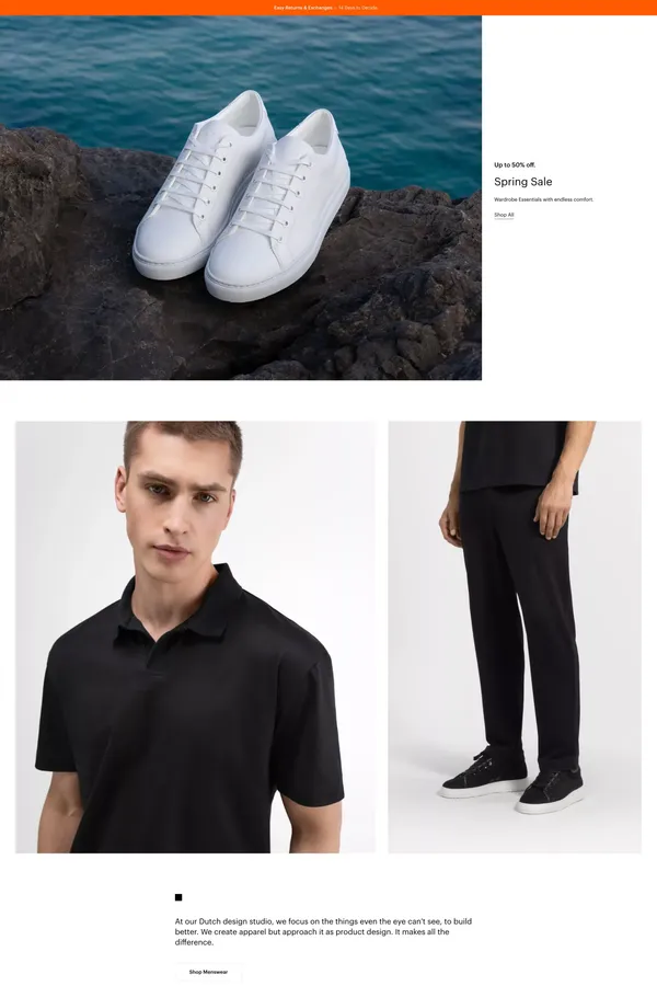 ETQ Amsterdam Online Store - Wardrobe Essentials for Men - Ecommerce design inspiration