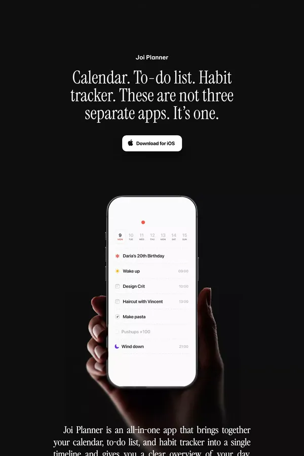 Joi Planner - Other design inspiration