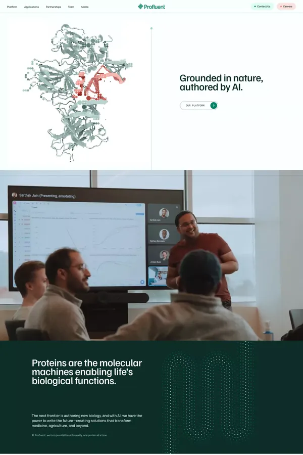 Profluent - Landing design inspiration