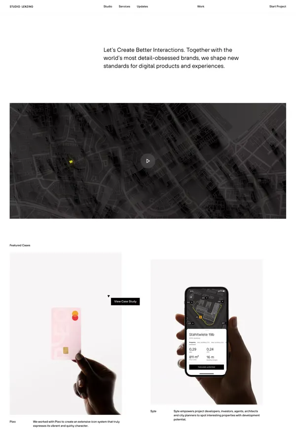 Studio Lenzing - Portfolio design inspiration