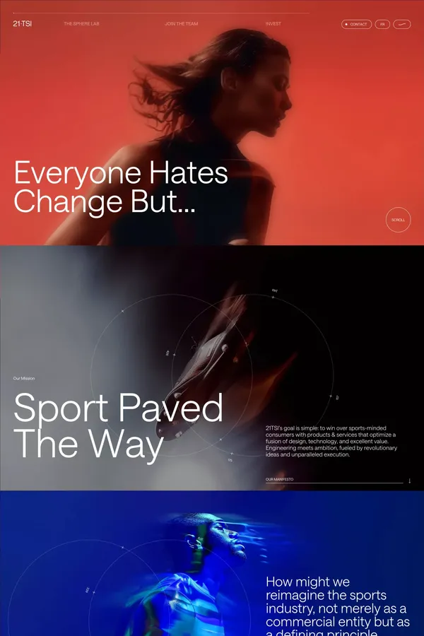 21 TSI | Join The Future Of The Sports Industry - Landing design inspiration