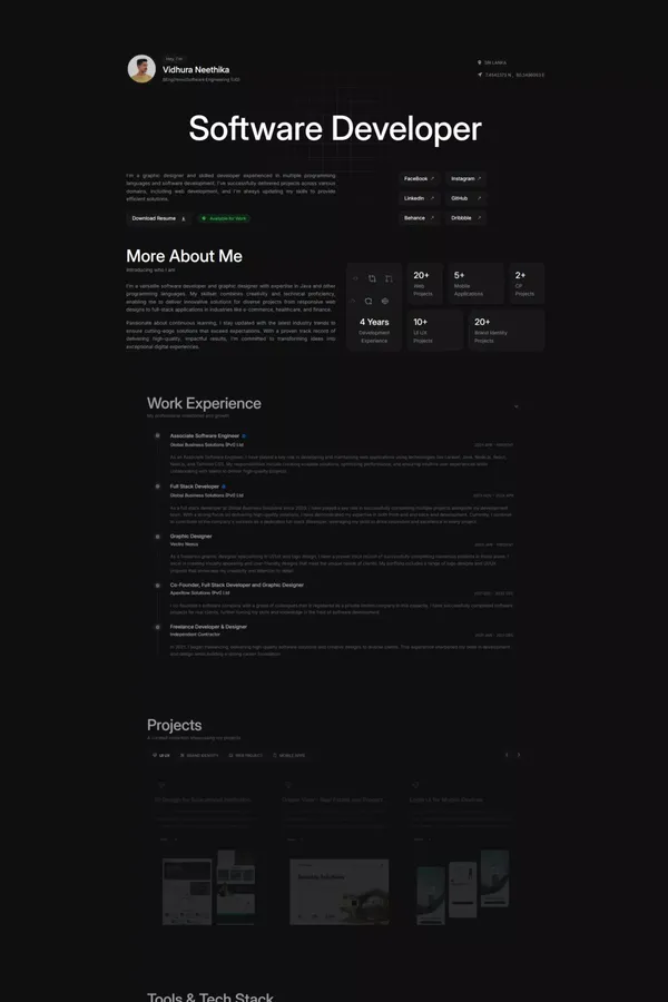 Vidhura Neethika - Full Stack Developer, UI/UX and Graphic Designer