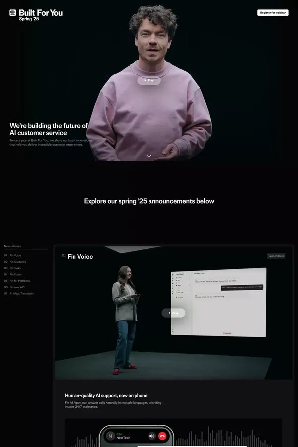 Built for You Spring ‘25 | Intercom - Other design inspiration