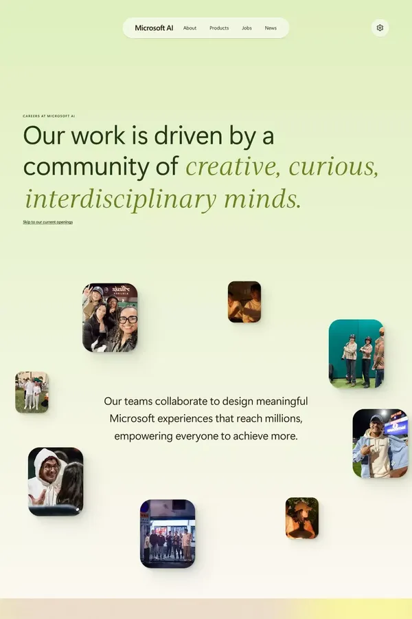Jobs | Microsoft AI - Career design inspiration