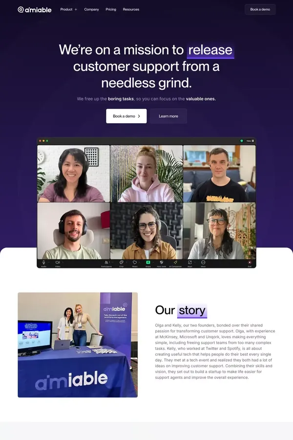 About | Aimiable - About Us  design inspiration