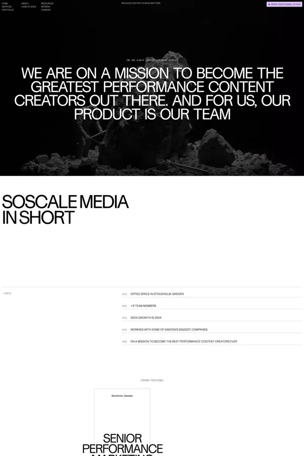 SoScale | Because content is what matters - Career design inspiration