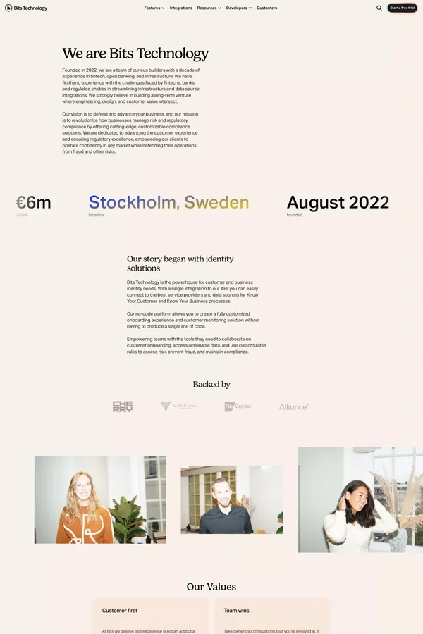Bits Technology - About Us  design inspiration