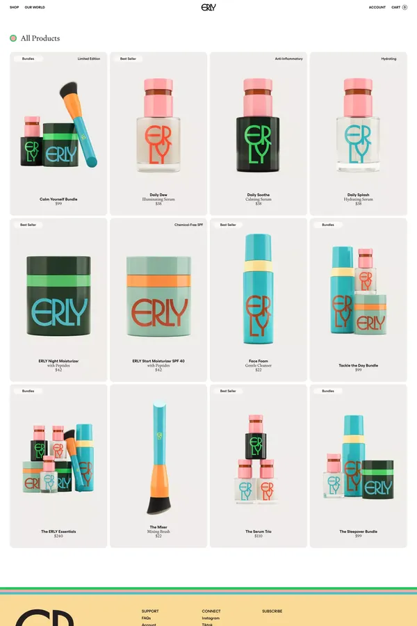 ERLY        |        ERLY Skincare | Clean Solutions for All Ages & Skin Types - Product listing design inspiration