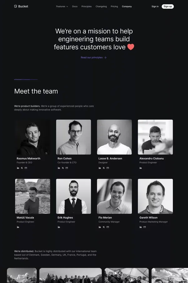 Our mission | Bucket - About Us  design inspiration