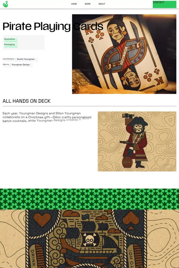 Youngman Design Projects: Pirate Playing Cards - Case Study design inspiration