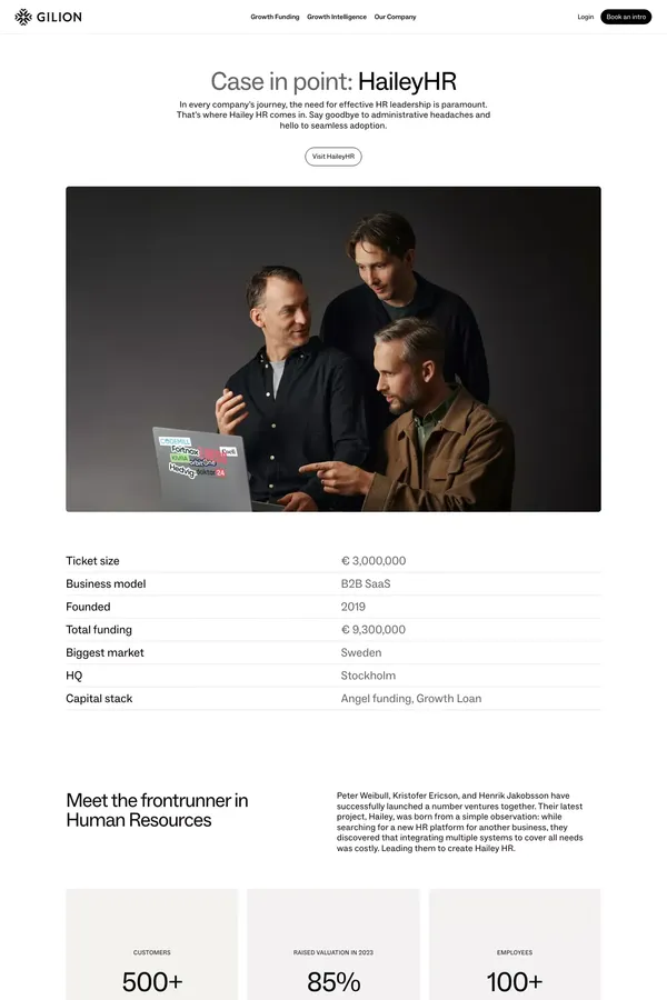 HaileyHR - Case Study design inspiration