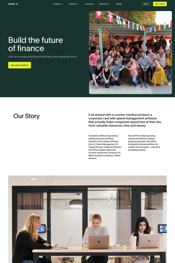 Careers - Change How Businesses Run | Ramp - Career design inspiration